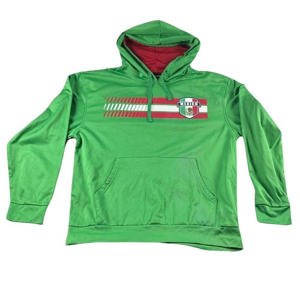 Team Mexico Pullover Football Soccer‎ Hoodie Sweatshirt Icon Sports Men's L